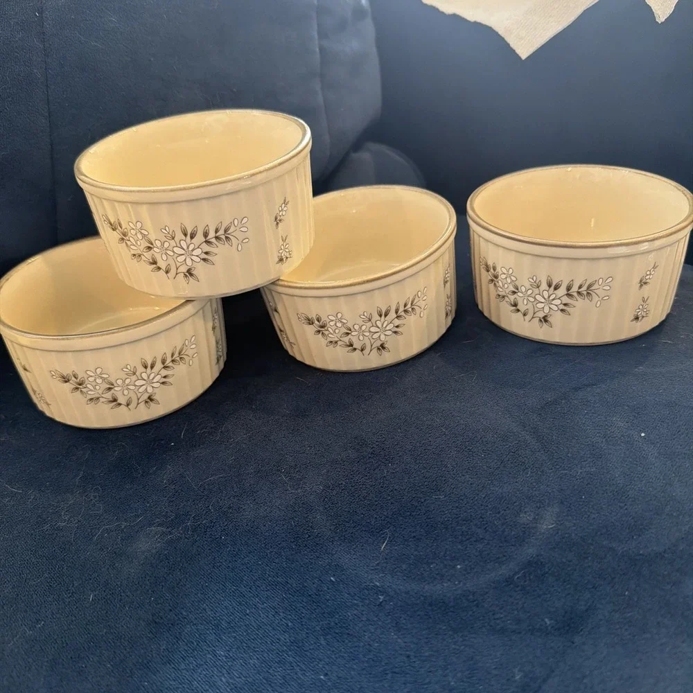 Set of 4‎ Newcor Stoneware Ramekin Bowls Made In Japan